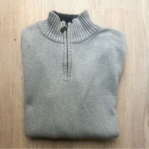 Vintage LL Bean Quarter Zip Jacket Mens XL Gray USA Made 90s Preppy Essential